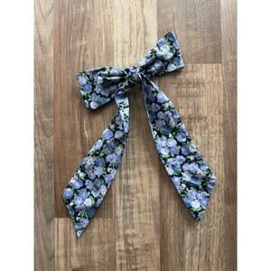 KATIENYC Hill House The Belle Bow in Blue Multi Pansy Print